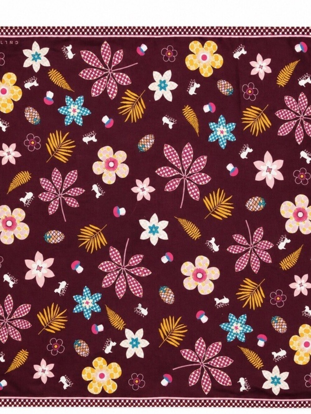 Celine vintage Y2K floral pocket square or neckerchief